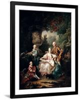 Louis Du Bouchet Marquis de Sourches and His Family, 1750-Francois Hubert Drouais-Framed Giclee Print