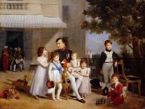 The Emperor Napoleon I on the Terrace of the Château Saint-Cloud Surrounded by His Children-Louis Ducis-Framed Giclee Print