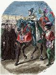 Louis XII (1462-1515) King of France Entering the City of Genoa., 1851. Coloured-Louis Dupre-Giclee Print