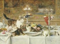 Kittens at a Banquet-Louis Eugene Lambert-Framed Giclee Print