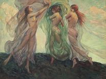 Three Dancers-Louis F. Berneker-Framed Stretched Canvas