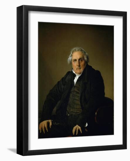 Louis Francois Bertin, Publisher, 1832-Jean-Auguste-Dominique Ingres-Framed Giclee Print