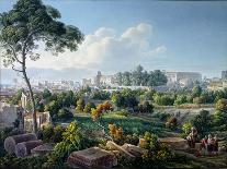 A View of the Acropolis, Athens, from the Temple of Zeus at Olympia, C.1786-87-Louis-Francois Cassas-Giclee Print