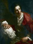 Portrait of Edme Bouchardon with a Bust of Socrates-Louis-Gabriel Blanchet-Giclee Print