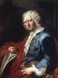 Portrait of a Man Holding a Work by Belidor, 1752 (Canvas)-Louis Gabriel Blanchet-Giclee Print