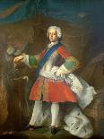 Portrait of a Man Holding a Work by Belidor, 1752 (Canvas)-Louis Gabriel Blanchet-Giclee Print