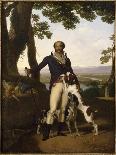 Portrait d'un chasseur avec ses chiens dans un paysage, dit Portrait d'Alexandre Dumas père-Louis Gauffier-Framed Stretched Canvas