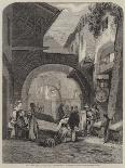 'View from under the Portico of Temple of Edfou, Upper Egypt', 1846-Louis Haghe-Giclee Print