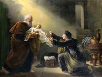 Elijah Resuscitating the Son of the Widow of Sarepta-Louis Hersent-Giclee Print