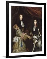 Louis II de Bourbon, 4° prince de Condé, dit le Grand Condé (1621-1686) et son fils aîné-Claude Lefebvre-Framed Giclee Print