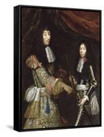 Louis II de Bourbon, 4° prince de Condé, dit le Grand Condé (1621-1686) et son fils aîné-Claude Lefebvre-Framed Stretched Canvas