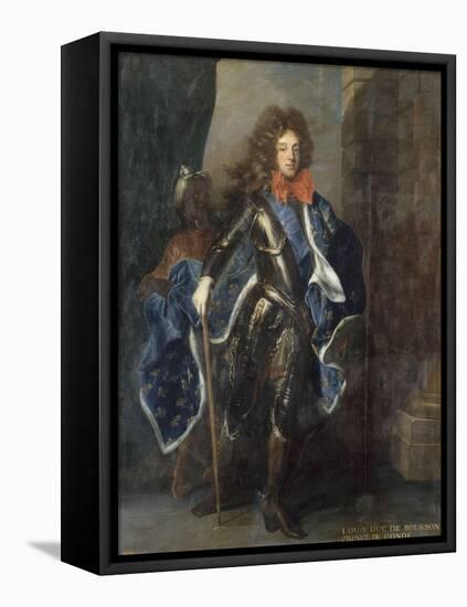 Louis III de Bourbon, 6ème prince de Condé en 1709 (1668-1710) représenté e-Hyacinthe Rigaud-Framed Stretched Canvas