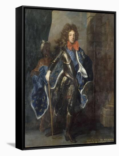 Louis III de Bourbon, 6ème prince de Condé en 1709 (1668-1710) représenté e-Hyacinthe Rigaud-Framed Stretched Canvas