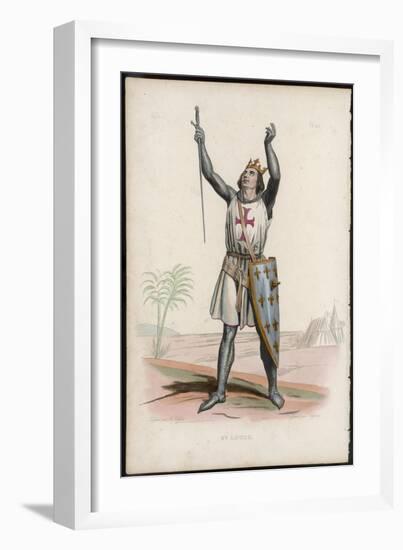 Louis IX Crusader and Saint in the Holy Land-A. Hesse-Framed Art Print