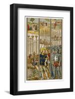 Louis IX Embarks for the Crusades at Aigues Mortes Sailing First to Cyprus-null-Framed Photographic Print