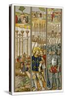 Louis IX Embarks for the Crusades at Aigues Mortes Sailing First to Cyprus-null-Stretched Canvas