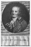 Jean Le Rond D'Alembert, French Philosopher and Mathematician, Late 18th Century-Louis Jacques Cathelin-Giclee Print