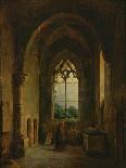 Ruins of Holyrood Chapel-Louis Jacques Mande Daguerre-Framed Stretched Canvas