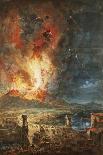 The Great Eruption of Mt. Vesuvius-Louis Jean Desprez-Giclee Print