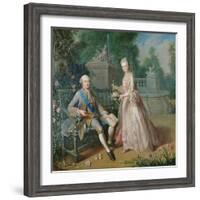 Louis Jean Marie De Bourbon, Duc De Penthievre with His Daughter, Louise-Marie Adelaide-Jean Baptiste Charpentier-Framed Giclee Print