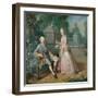 Louis Jean Marie De Bourbon, Duc De Penthievre with His Daughter, Louise-Marie Adelaide-Jean Baptiste Charpentier-Framed Giclee Print