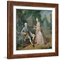 Louis Jean Marie De Bourbon, Duc De Penthievre with His Daughter, Louise-Marie Adelaide-Jean Baptiste Charpentier-Framed Giclee Print