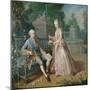 Louis Jean Marie De Bourbon, Duc De Penthievre with His Daughter, Louise-Marie Adelaide-Jean Baptiste Charpentier-Mounted Giclee Print