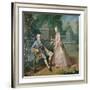 Louis Jean Marie De Bourbon, Duc De Penthievre with His Daughter, Louise-Marie Adelaide-Jean Baptiste Charpentier-Framed Giclee Print