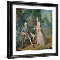 Louis Jean Marie De Bourbon, Duc De Penthievre with His Daughter, Louise-Marie Adelaide-Jean Baptiste Charpentier-Framed Giclee Print