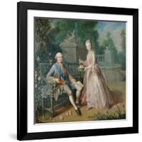 Louis Jean Marie De Bourbon, Duc De Penthievre with His Daughter, Louise-Marie Adelaide-Jean Baptiste Charpentier-Framed Giclee Print