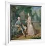 Louis Jean Marie De Bourbon, Duc De Penthievre with His Daughter, Louise-Marie Adelaide-Jean Baptiste Charpentier-Framed Giclee Print