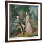 Louis Jean Marie De Bourbon, Duc De Penthievre with His Daughter, Louise-Marie Adelaide-Jean Baptiste Charpentier-Framed Giclee Print