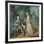 Louis Jean Marie De Bourbon, Duc De Penthievre with His Daughter, Louise-Marie Adelaide-Jean Baptiste Charpentier-Framed Giclee Print