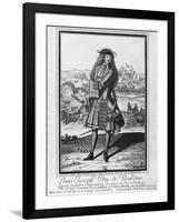 Louis Joseph De Bourbon, Duke of Vendome, known as 'The Great Vendome' (Engraving) (B/W Photo)-French-Framed Giclee Print