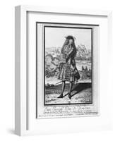 Louis Joseph De Bourbon, Duke of Vendome, known as 'The Great Vendome' (Engraving) (B/W Photo)-French-Framed Premium Giclee Print