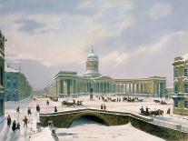 Palace Square, Arch of the Army Headquarters, St. Petersburg, Printed by Lemercier, Paris, c.1840-Louis Jules Arnout-Giclee Print