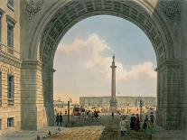 The Alexander Column. View from the Main Army Headquarters, 1840S-Louis Jules Arnout-Giclee Print