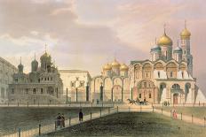 The Alexander Column and the Army Headquarters in St. Petersburg, Printed Lemercier, Paris, c.1840-Louis Jules Arnout-Giclee Print
