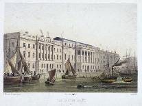Custom House and River Thames, London, 1854-Louis Julien Jacottet-Mounted Giclee Print