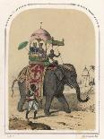 Riding an Indian Elephant in a Howdah-Louis Lassalle-Photographic Print
