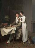 The Geography Lesson (Portrait of Monsieur Gaudry and His Daughte)-Louis-Léopold Boilly-Giclee Print