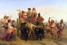 The Arrival of the Harvesters in the Pontine Marshes, 1830-Louis Leopold Robert-Giclee Print