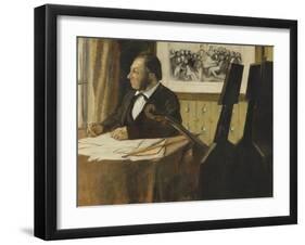 Louis-Marie Pilet, Cellist in the Orchestra of the Paris Opera, 1868-1869-Edgar Degas-Framed Giclee Print