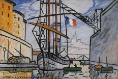 Marseille, bateaux au port, 1920-Louis-Mathieu Verdilhan-Framed Stretched Canvas