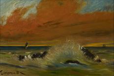 Coast Scene, 1909 (Oil on Paper, Mounted on Canvas)-Louis Michel Eilshemius-Giclee Print