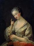 Lady with a Bird, 18th Century-Louis Michel Van Loo-Giclee Print