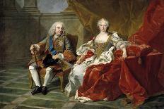 Portrait of the Marquis de Marigny and His Wife, Marie-Francoise Constance Julie Filleul, 1769-Louis-Michel van Loo-Giclee Print