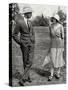 Louis Mountbatten with His Fiancee Edwina Ashley-null-Stretched Canvas