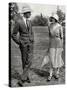 Louis Mountbatten with His Fiancee Edwina Ashley-null-Stretched Canvas