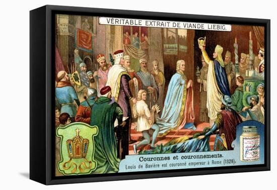 Louis of Bavaria Crowned Emperor of Rome in 1328-null-Framed Stretched Canvas